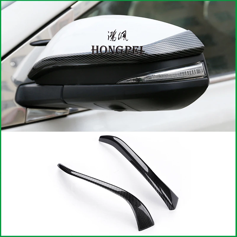 

For Toyota Fortuner AN160 HILUX SW4 Revo RAV4 2015-2018 Side Rearview Mirror Lid Strip Molding Decorate Cover Trim Car Styling