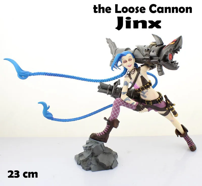 

Free Shipping 9" Game the Loose Cannon - Jinx Boxed 23cm PVC Action Figure Collection Model Doll Toy Gift