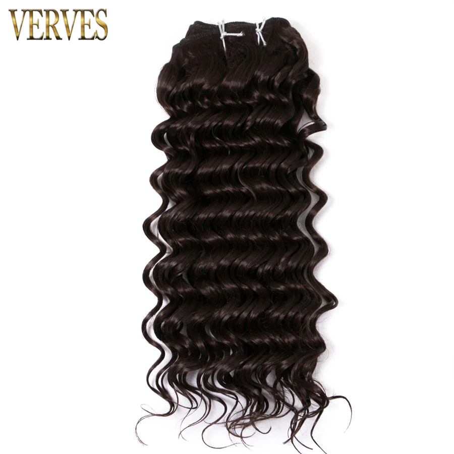 Глубокая волна 16 дюймов Цвет 4 искусственные завитые волосы 100 г/шт. VERVES пучки волос Высокая температура наращивание волос