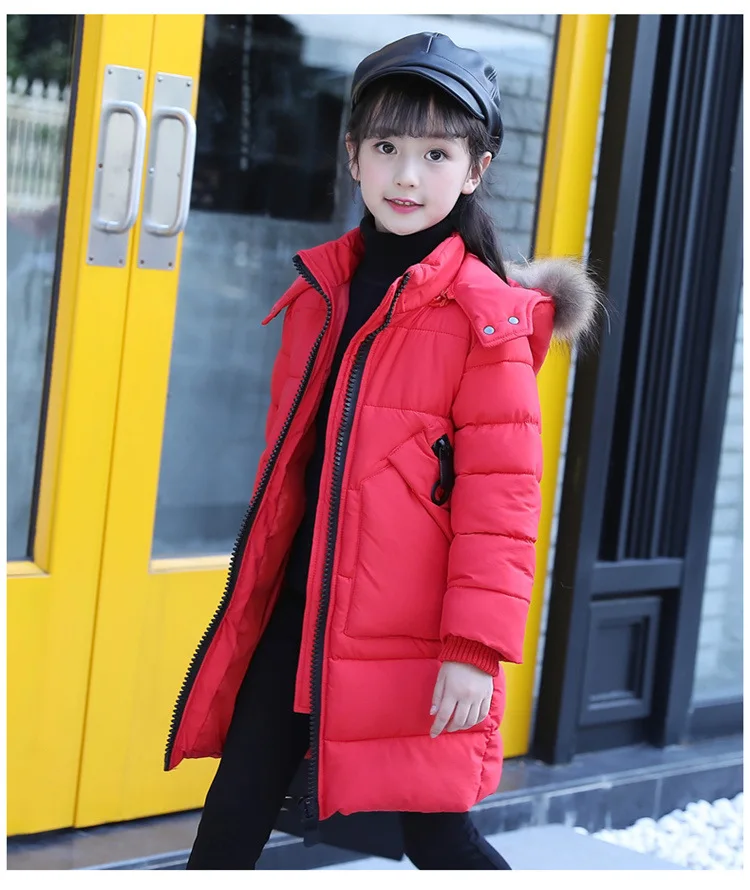new 2017 winter girls padded coats long clothes children solid hooded jackets for girl warm tops kids parka clothing 4 5 6 7 8 9 10 11 12 13 14 15 years little big teenage girl coat winter long  girls winter coats 2017 (23)