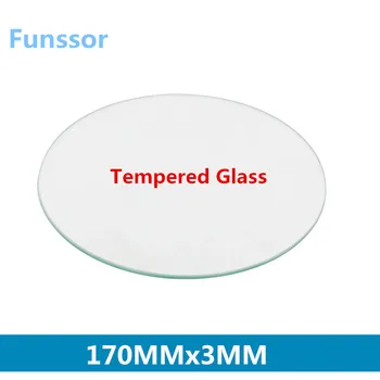 

Funssor Diameter 170mm round high tempered glass plate, 3mm Thickness for 3D printer accessories