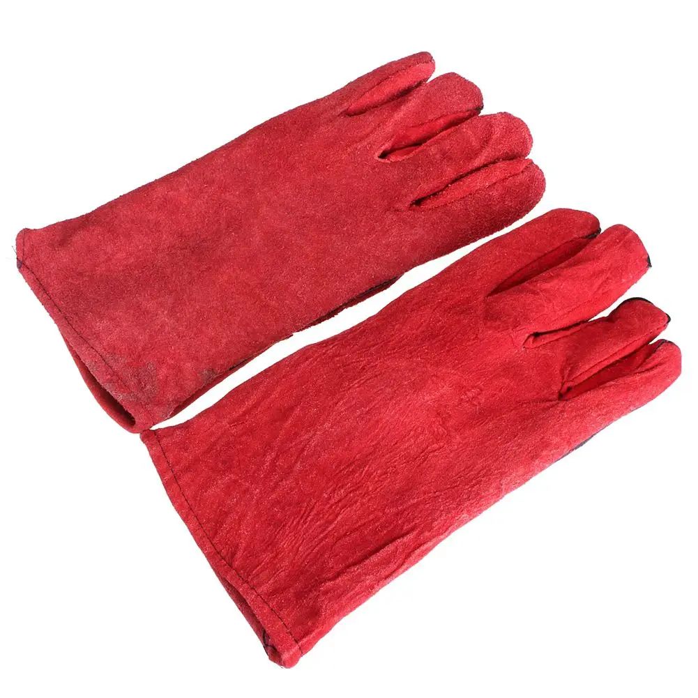 1 пара сварочные аппараты Сварка перчатки Arc Tig Mig сварочные кожаные рабочие перчатки 33 см