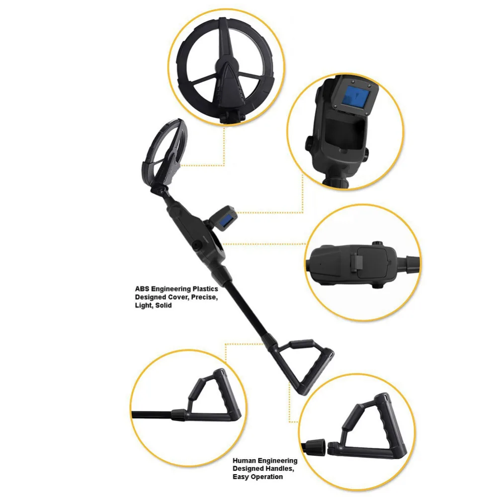 Профессиональный MD-1008A портативный подземный металлический детектор портативный Охотник за сокровищами Золотой золотоискатель ЖК-дисплей