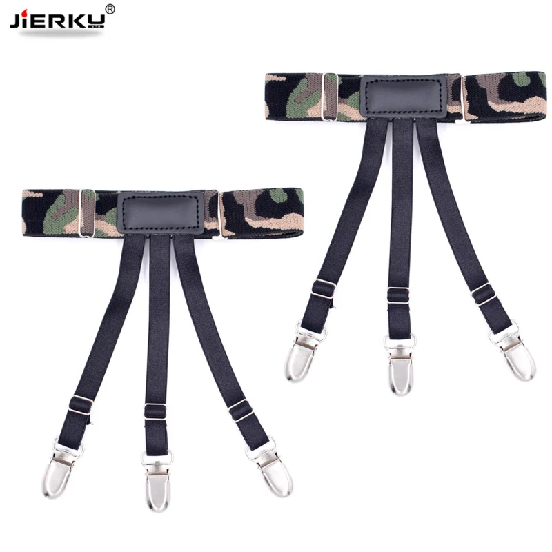Camouflage Garter Shirt Stays Holder Man's Leg Suspenders Fashion Shirt Braces Suspenders Garter Holder Business 1pair
