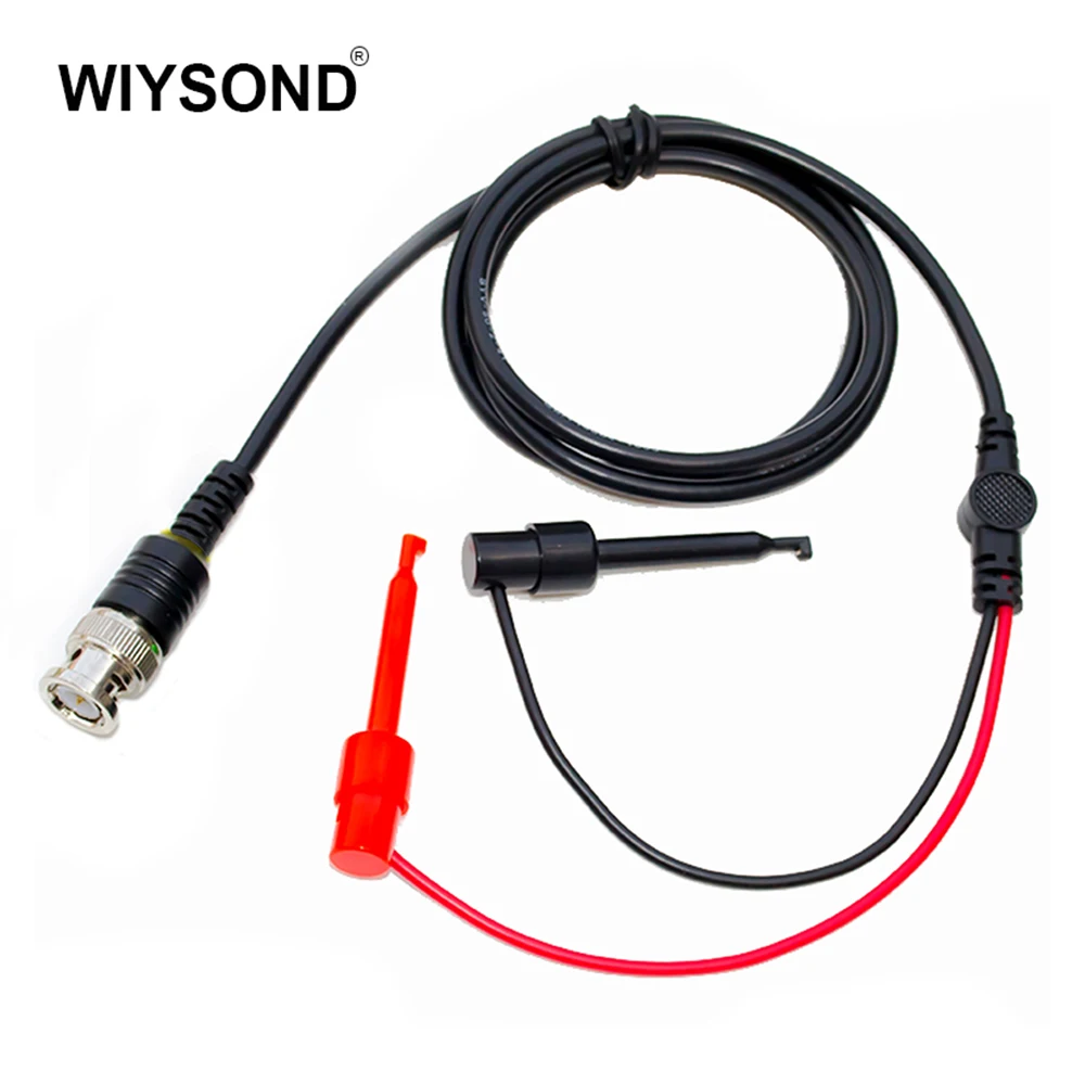 

O078 Oscilloscopes Probe Coaxial Cable with BNC Male plug to IC hook Clip Minigrabber Test Lead Set 1m length