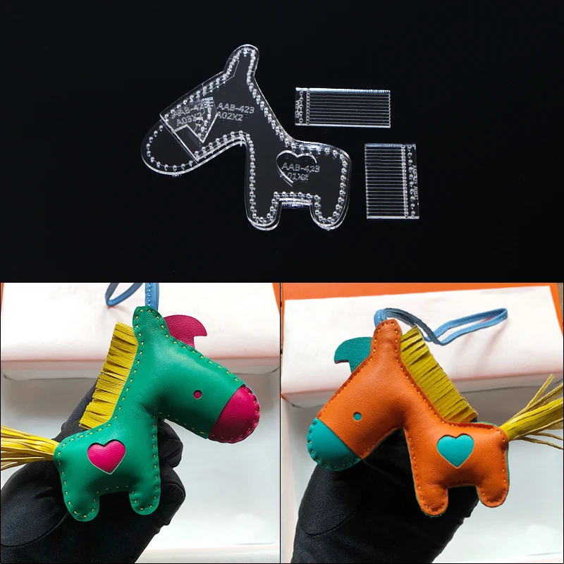 1set Cartoon pony Keychain pendant Sewing pattern DIY hand-made leather acrylic durable template 10*10*1cm | Дом и сад