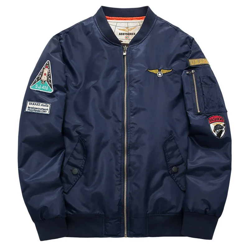 Новая мужская куртка-бомбер зимняя 6XL модная мужская уличная воздушная сила куртка-пилот пальто Мужская брендовая повседневная одежда верхняя одежда AF1616H