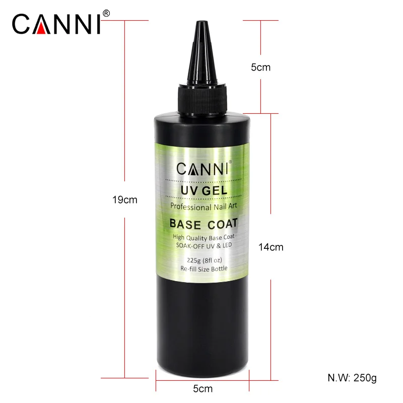  CANNI no wipe topcoat soak off gel 225g bulk Raw Material led uv long lasting high glossy no clean  - 32878292992