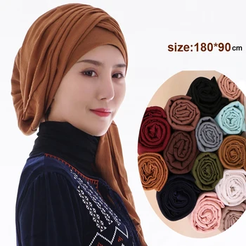 

Fashion Hot Sale Oversize Plain Cotton Shawl Scarf Islamic Muslim Hijab Head Scarf Wraps Arab Turkey Scarves Large Long Muffler