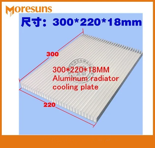 Fast Free Ship Wide and big aluminum radiator 300*220*18MM Aluminum radiator cooling plate Electronic Power Amplifier Heat Sink Fast Free Ship Wide and big aluminum radiator 300*220*18MM Aluminum radiator cooling plate Electronic Power Amplifier Heat Sink