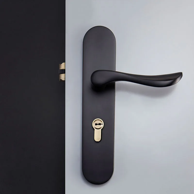 High Quality 1Set Solid Brass Door Lock Set Comfortable Handle Interior Door Locks Security Anti-th - 33048045238