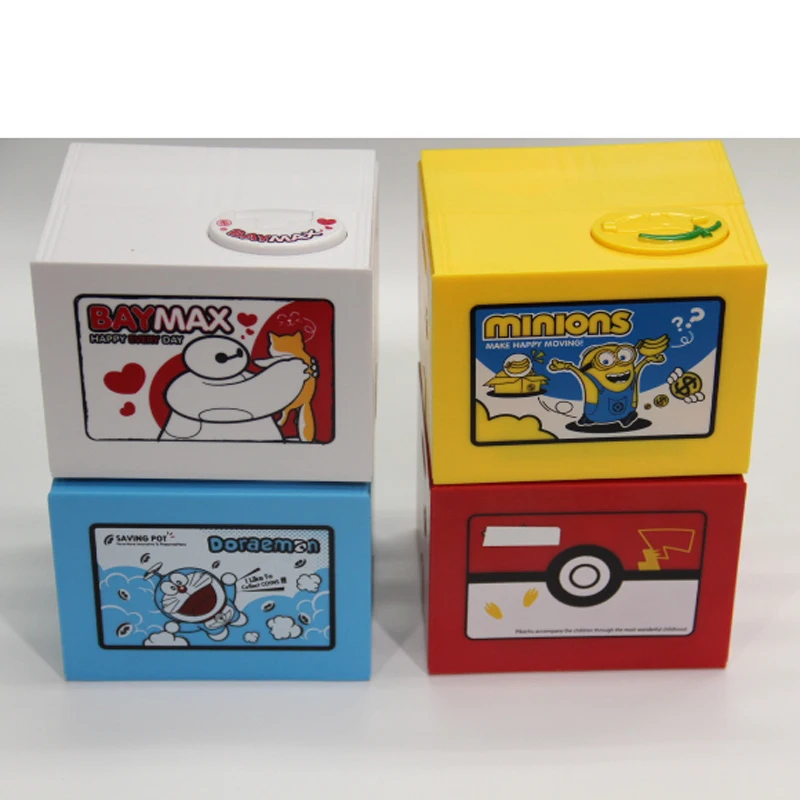 High Quality Electronic Money Box Pokemon Pikachu Piggy Bank Steal Coin Automatically For Kids Gift