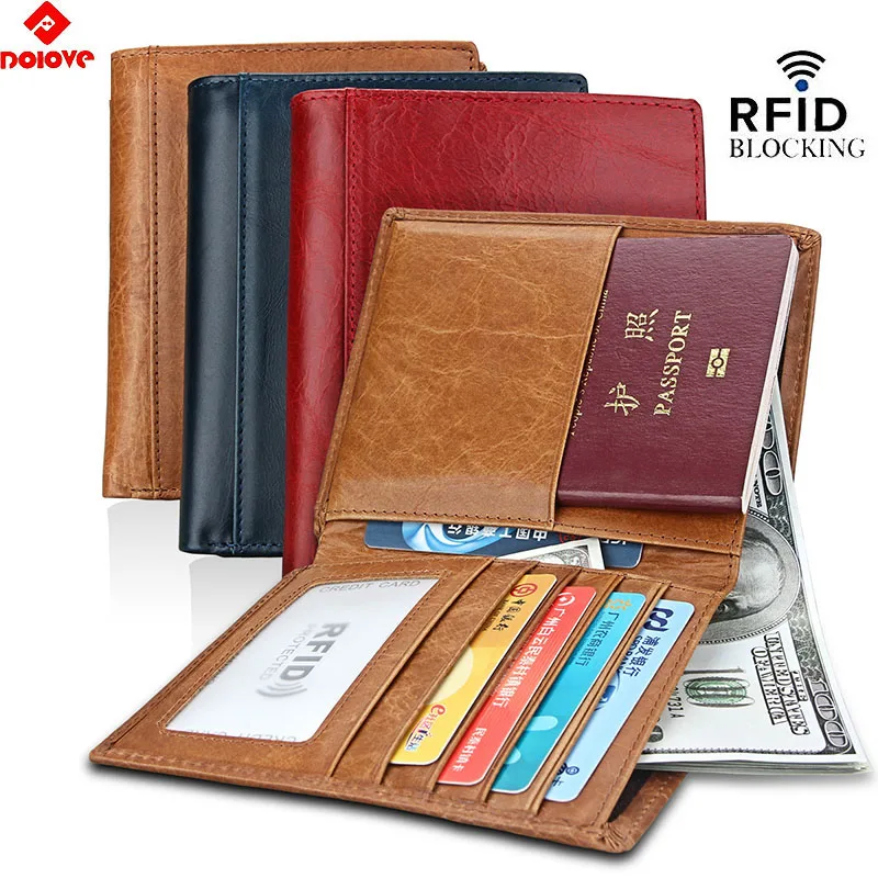 

2019 Passport Wallet Men Genuine Leather Travel Passport Cover Case Document Holder Large Capacity Credit Card Holder Coin Purse