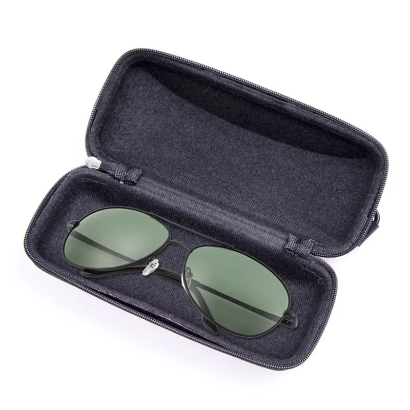 Портативный Прямоугольник молния солнцезащитные очки Жесткий Чехол для очков защитная коробка FDM