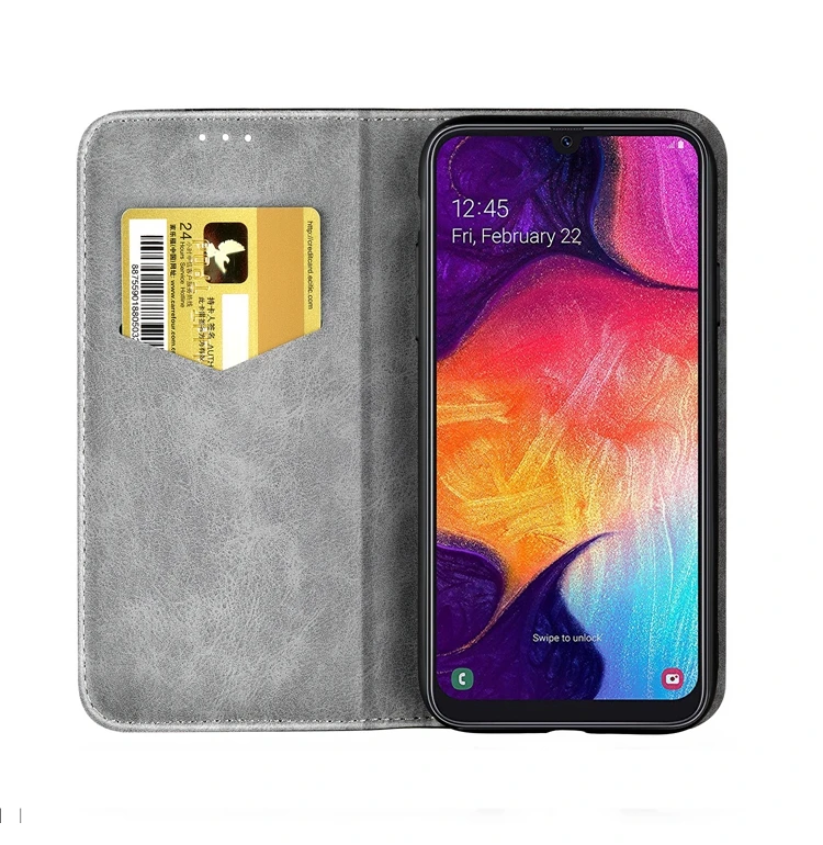 Кожаный чехол с откидной крышкой для samsung Galaxy A40, чехол-книжка с подставкой для телефона Etui samsung A40 A 40 SM-A405F