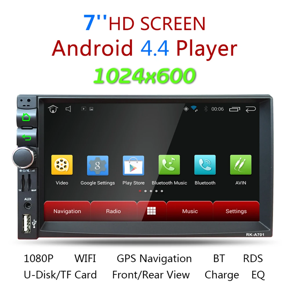7'' Car Radio Media Player Android 5.1.1 Quad core Bluetooth Touch