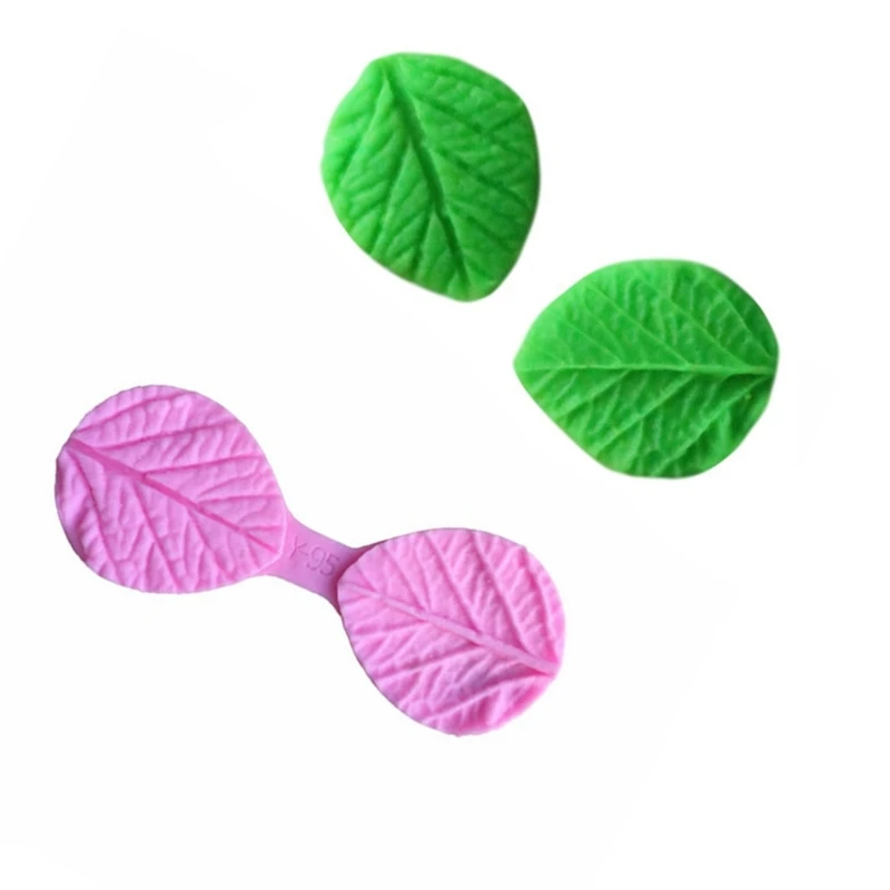 

Beautiful 2 Pcs Leaf Shape Silicone Cake Mold , Bakeware Mould For Chocolate Cookie Clay Soap Fondant Cake Decorating Tools