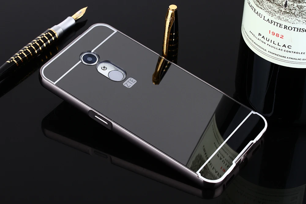 Роскошные зеркальные чехлы из розового золота для zte Blade A910, алюминиевая металлическая рамка, задняя крышка для zte A910