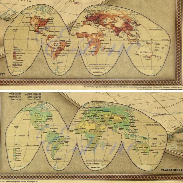 1pc large size vintage retro paper world map poster wall chart home deco 725 x 47cm