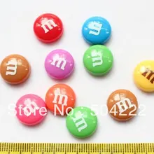 250 шт Круглые M Конфеты Круглый Смола Кабошон Кабины смешанные цвета 14 мм flatback decoden D25