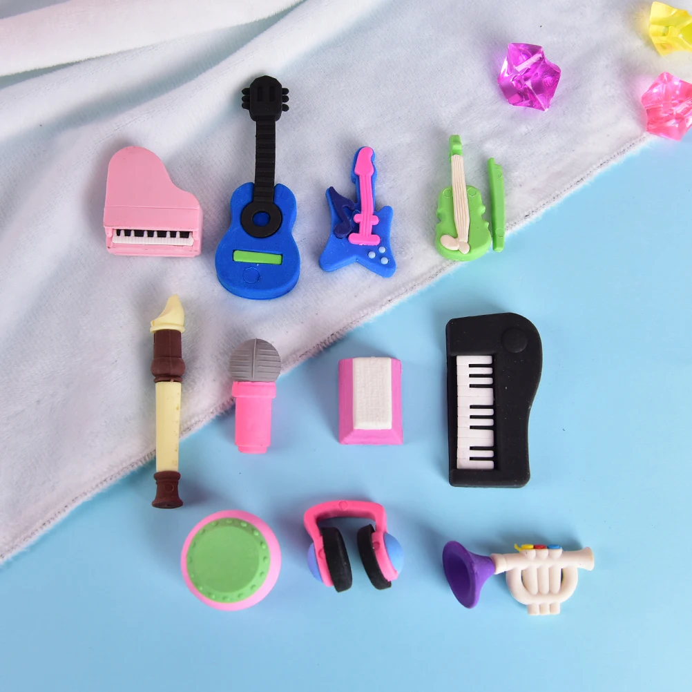 Музыкальный инструмент резиновые ластик для студентов канцелярские принадлежности для ребенка творческий подарок школьные принадлежности
