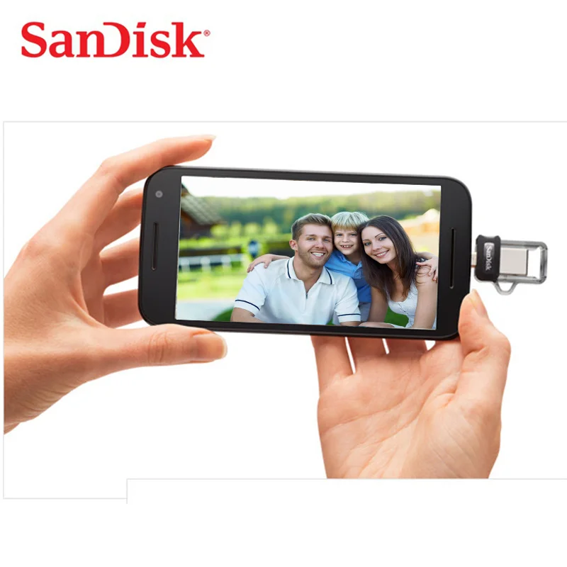 SanDisk мини-флеш-накопитель 32 Гб OTG USB флеш-накопитель 16 ГБ 32 ГБ 64 ГБ 128 Гб двойной флеш-накопитель Автомобильный ключ Usb 3,0 флеш-накопитель высокоскоростной флеш-диск