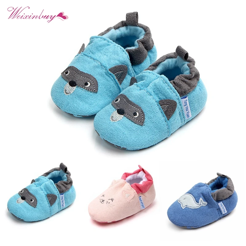 Модная новая весенне-осенняя зимняя детская обувь девочек мальчиков первые ходунки тапочки новорожденных девочек пинетки 0-18M
