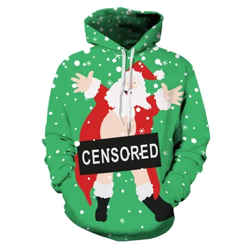 

Christmas Santa Claus Snow 3D Print Jacket Men/women Hiphop Hoodies Pullover Hat Sweatshirts Boys Casual 2019 Tracksuirts Coat