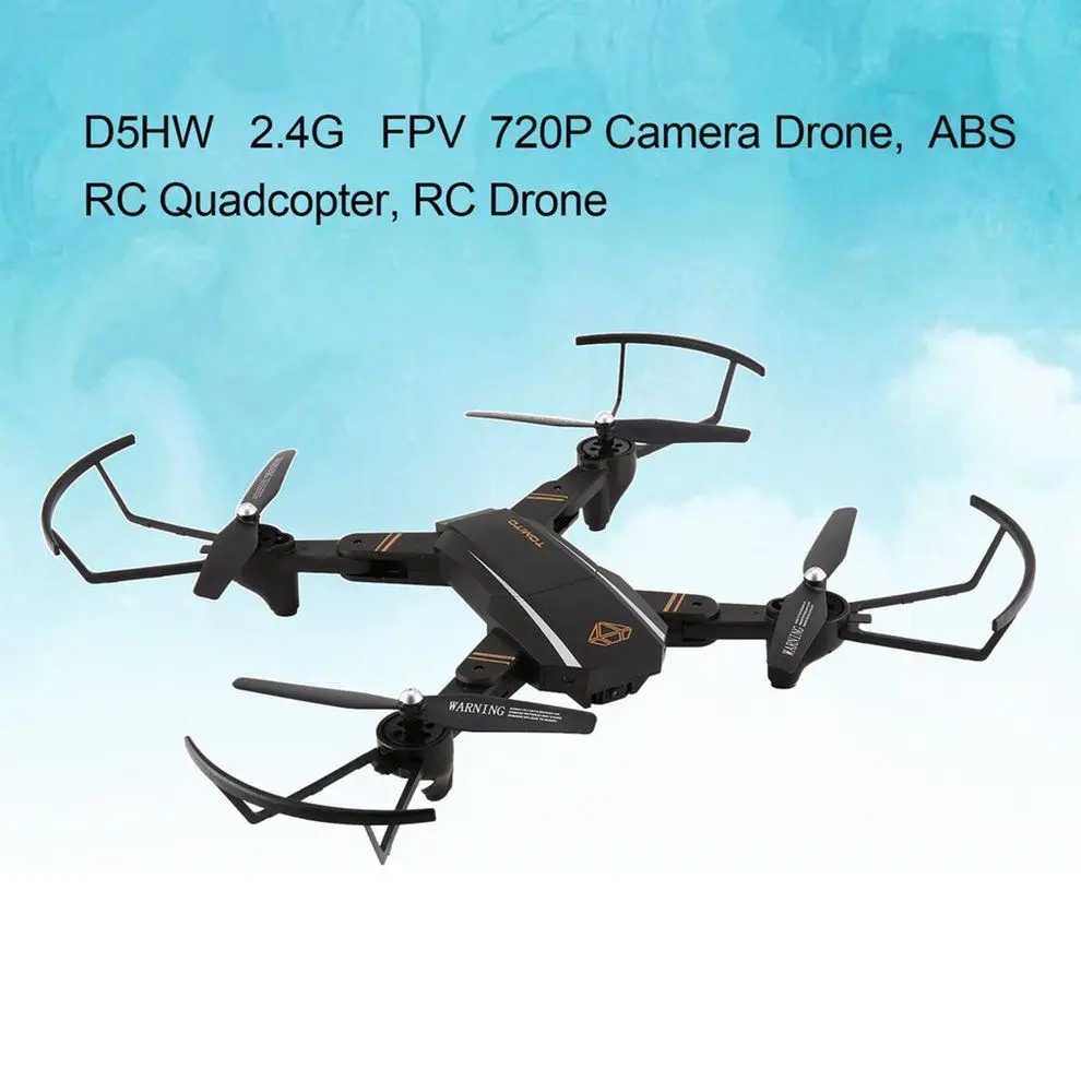 

D5HW Selfie FPV Foldable RC Drone with Altitude Hold 720P Camera Long Flight Drones with Camera Hd Toys for Boys
