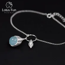 Lotus Fun boucles d'oreilles en argent Sterling 925, pierre naturelle, bijoux fins, fait à la main, styliste, boutons de boucles d'oreilles pour femmes