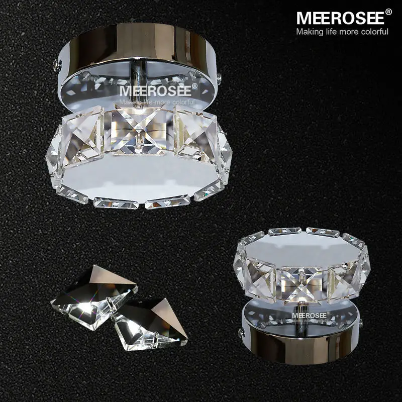 

Modern 3W LED Crystal Ceiling Lights Fixture Luminaria Round Shape LED Lights Lighting Mini Aisle Corridor Decorating LED Lamp