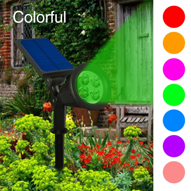 Led Solar Spotlight Solar Powered Light Colour Changing Outdoor