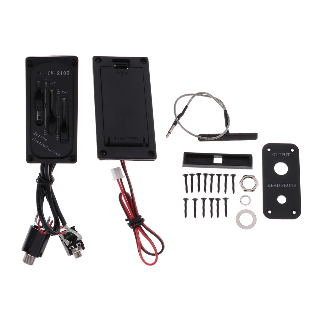 1 Set ABS CV-210E Violin Cello Passive Pickup Piezo Violin Cello Accessory Black