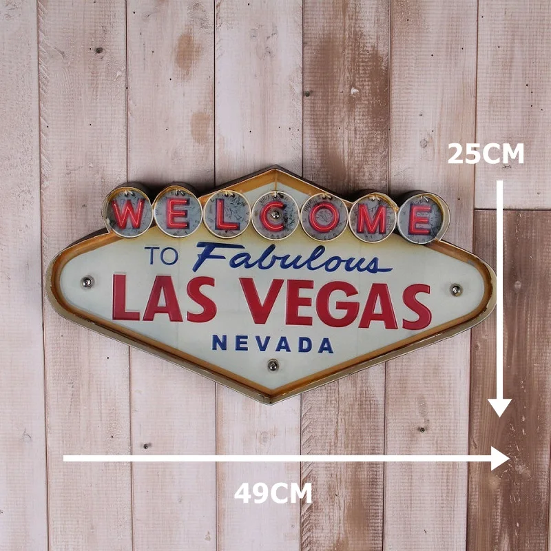 Las Vegas Metal Sign Wall, Metal Tin Sign Las Vegas