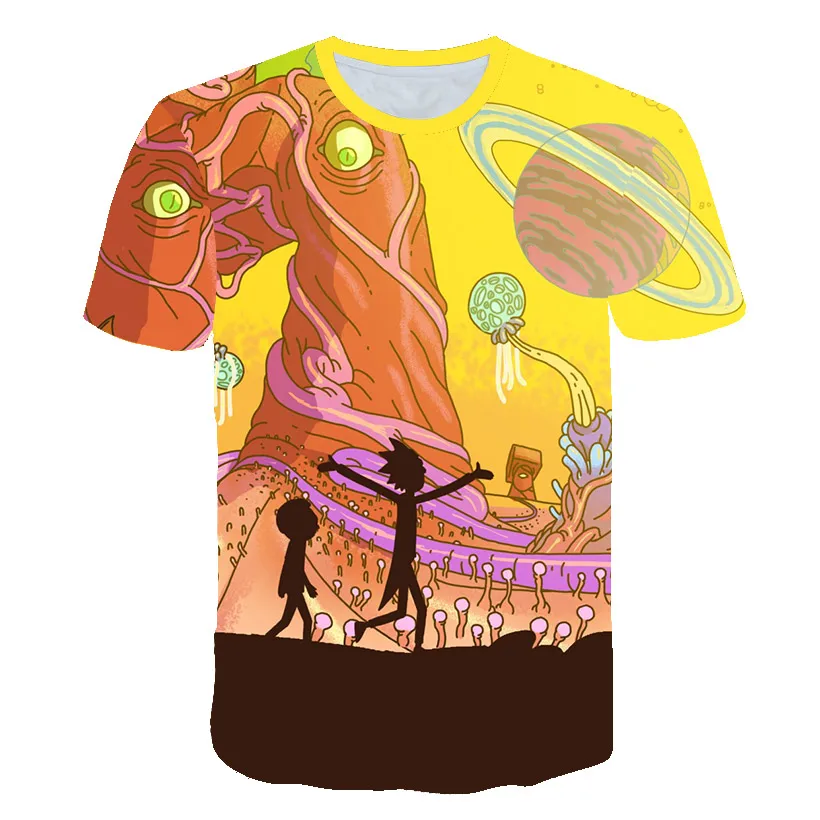 

Rick and morty King of the Godzilla Monster harajuku 3D Fashion Creativity Short Sleeve T-shirts Print