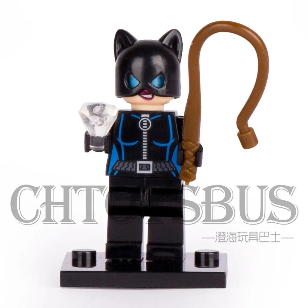 Beste Enkele Verkoop Catwoman Selina Kyle Batman Classic TV Series Batcave Super Heroes minifig Bouwstenen Kids Speelgoed Geschenken XH053