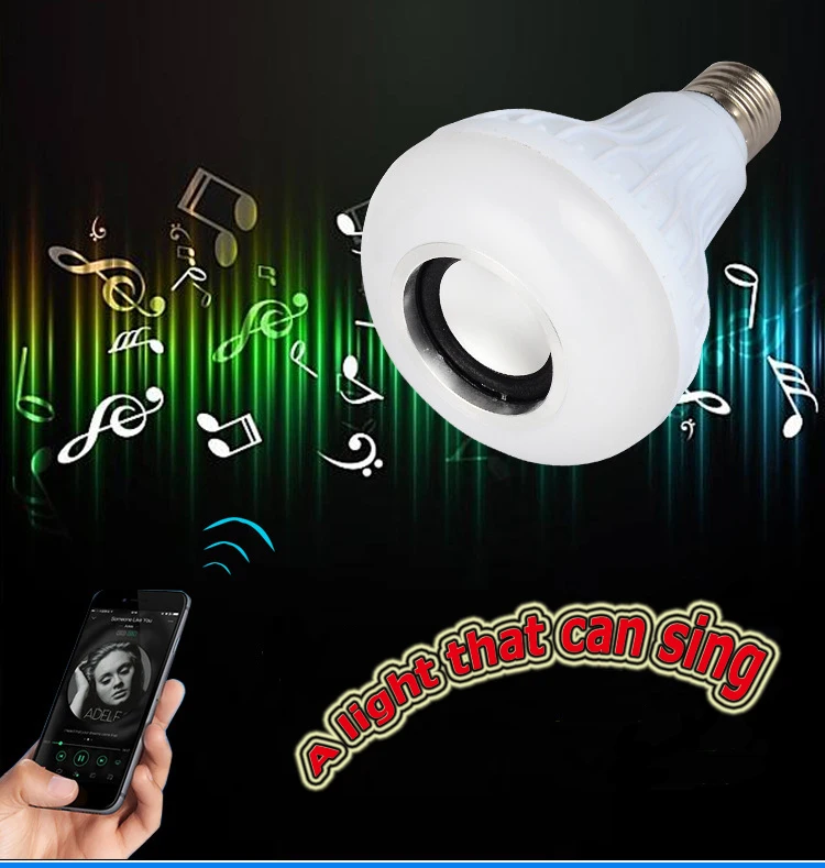 Intelligent colorful Bluetooth music bubble mobile phone wireless control led subwoofer speaker remote control WiFi bulb (14)