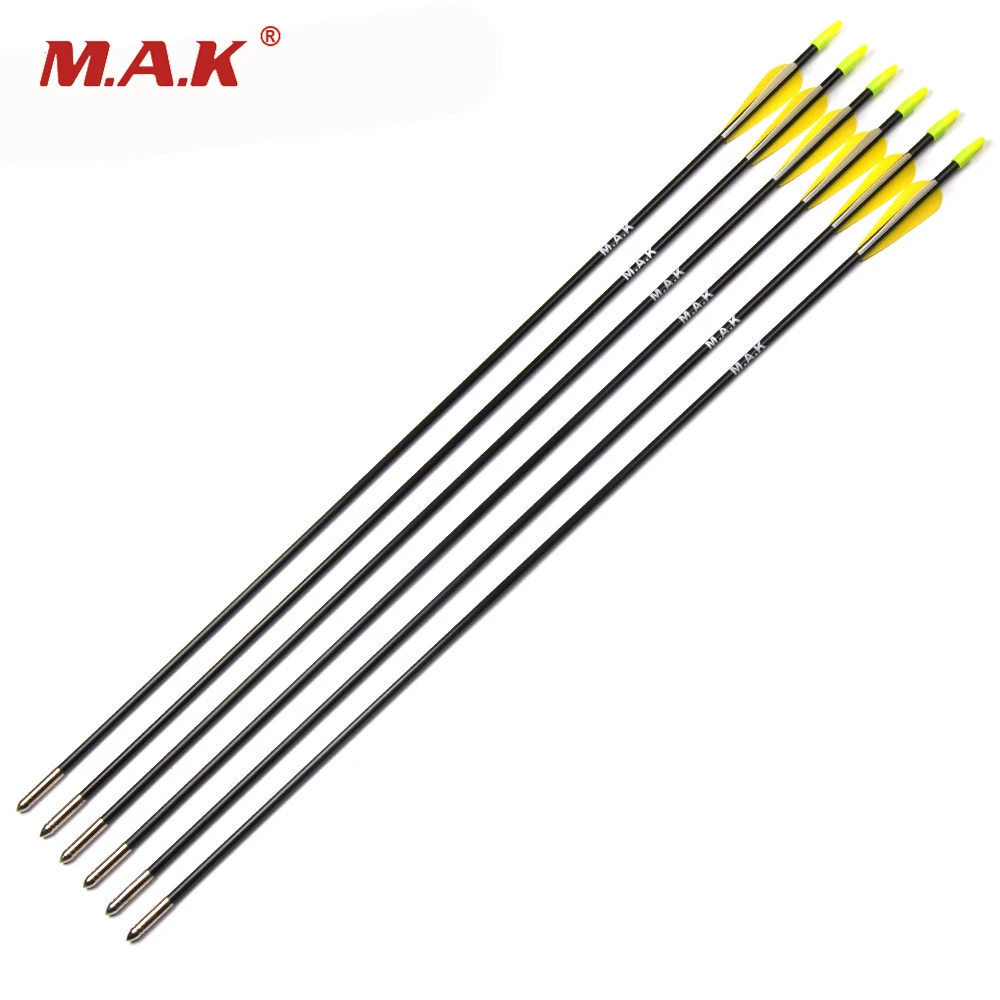 

DE Spine 700 Fiberglass Arrows OD 7mm Arrow Length 30 Inches for Compound Bow Archery Shooting Hunting Practice