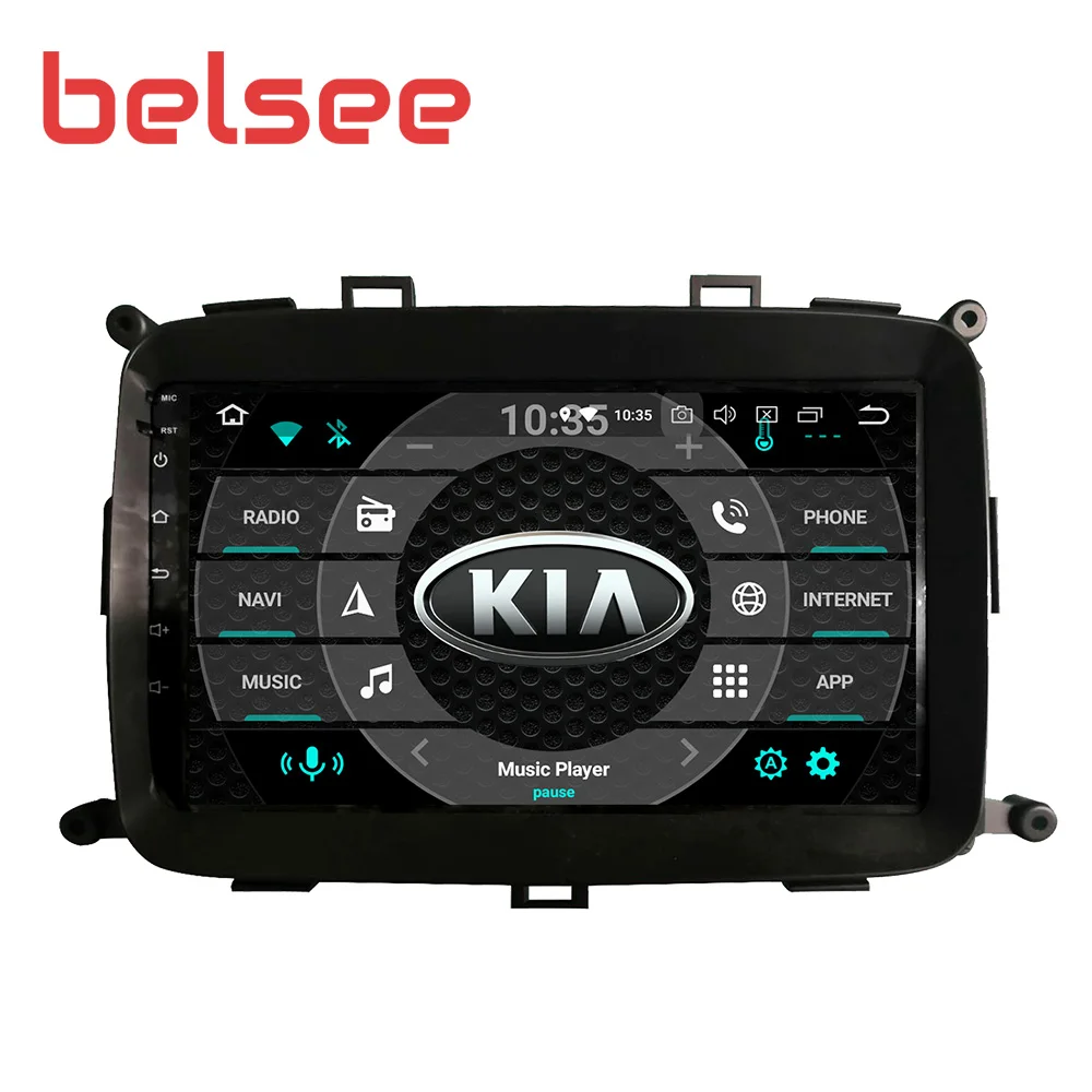 Belsee для Kia Carens 2013- Android 9,0 4GB PX5 Bluetooth автомобильный стерео радио Навигатор Автомобильный GPS; Мультимедийный проигрыватель головное устройство