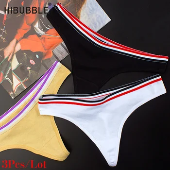 

Women's Cotton G-String Thong Panties String Underwear Women Briefs Sexy Lingerie Pants Intimate Ladies Letter Low-Rise 3Pcs/lot