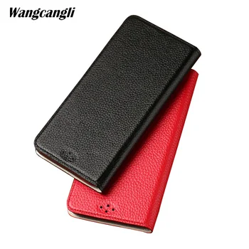 

Wangcangli Genuine Leather flip phone case for Huawei P20 Pro lychee texture protective case business phone case