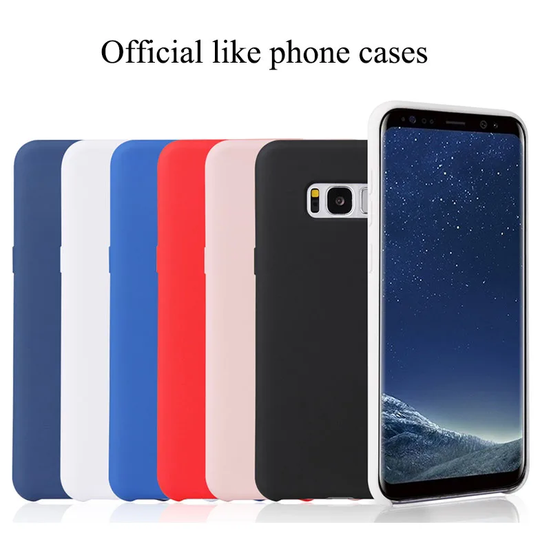 

official original like silicone case for Samsung galaxy S8 G950 cases cover tpu back covers hoesje kryt tok etui husa