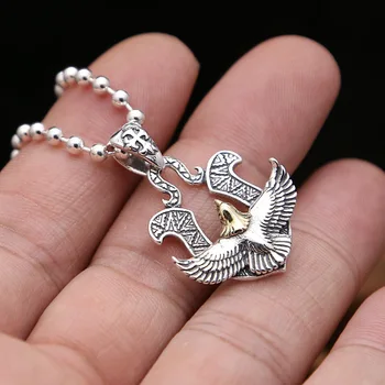 

S925 Sterling Silver Takahashi Goro Jewelry Retro Thai Silver Personality Eagle U-shaped Male And Female Pendants