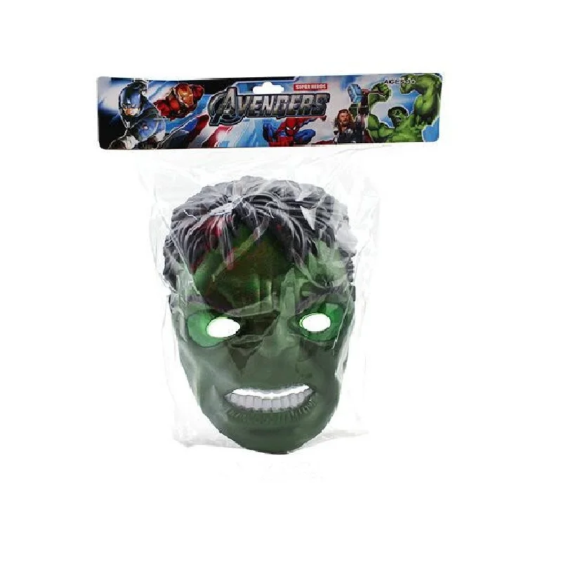 100 шт супергерой светодиодный светящиеся детская маска Бэтмен Человек-паук Железный человек фильм тематическая маска для детей Хэллоуин