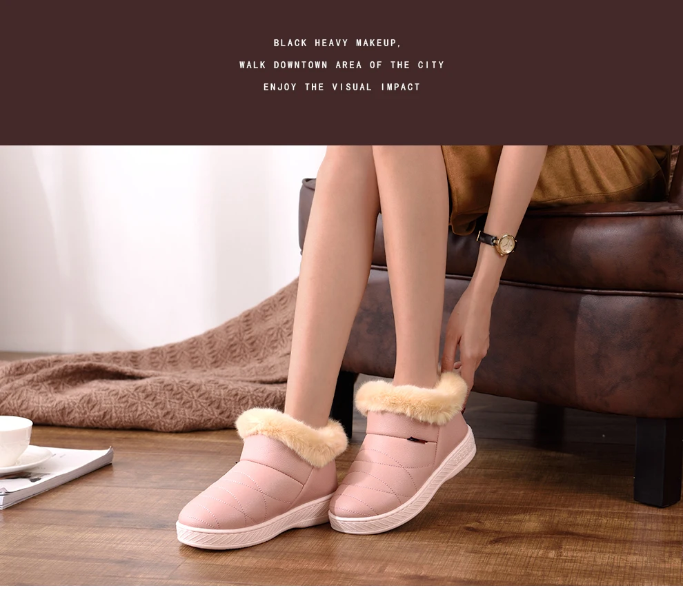 ASIFN Men Slippers with Fur Plush Warm Winter Women Fur Slipper Solid Men Shoes Couple Platform Soft Indoor Fluffy Home Male