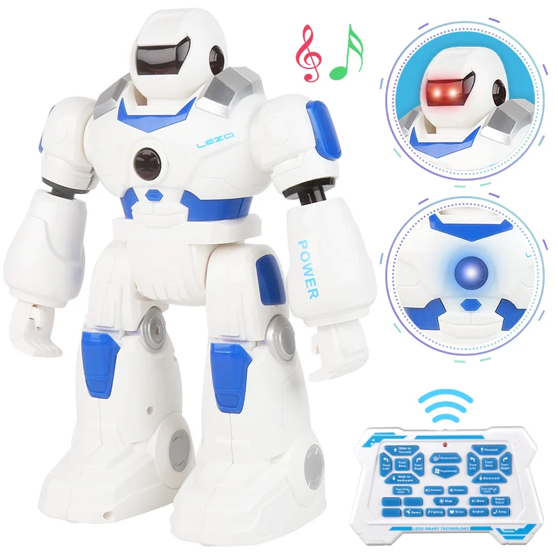 

Jack Police RC Robot USB Charging Dancing Story Action Figure Remote Multifunction Control Robot LED Light Toy for Children Gift