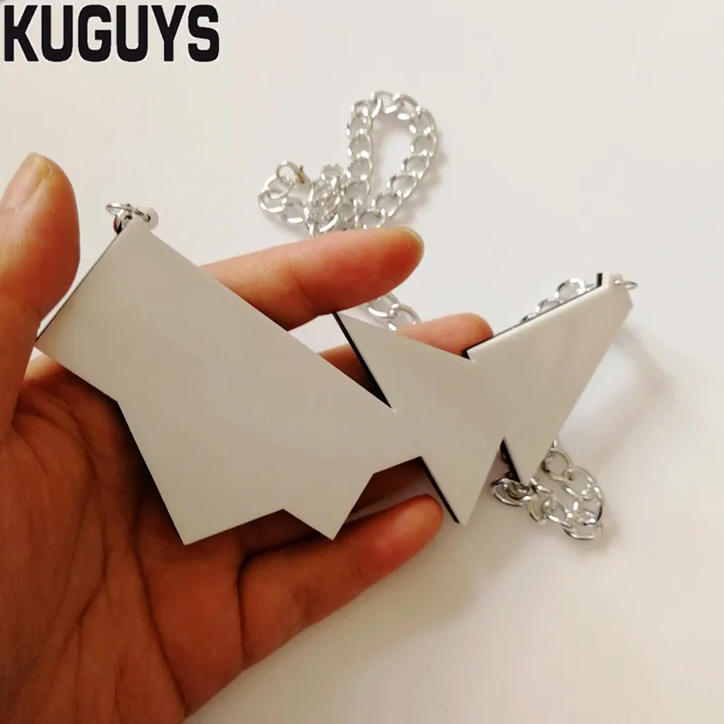 Женское акриловое ожерелье KUGUYS массивное с подвеской геометрической формы