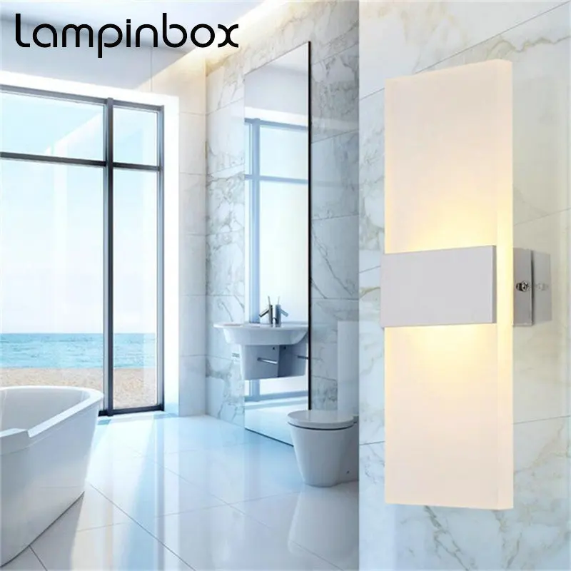 

Modern Led Wall Light 12W Acrylic Minimalist Bedroom Bedside Lamp Corridor Hallway Aisle Stairs Wall Lamp AC90-260V LP83