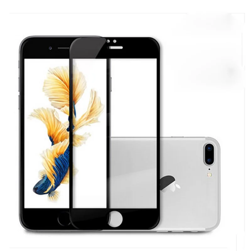 Beste 9 H Kleurrijke Volledige Cover Screen Protector Voor iPhone 7 6 6 s 7 plus 8 X XS Max 5 s Gehard Glas Beschermende Film pelicula de vidro