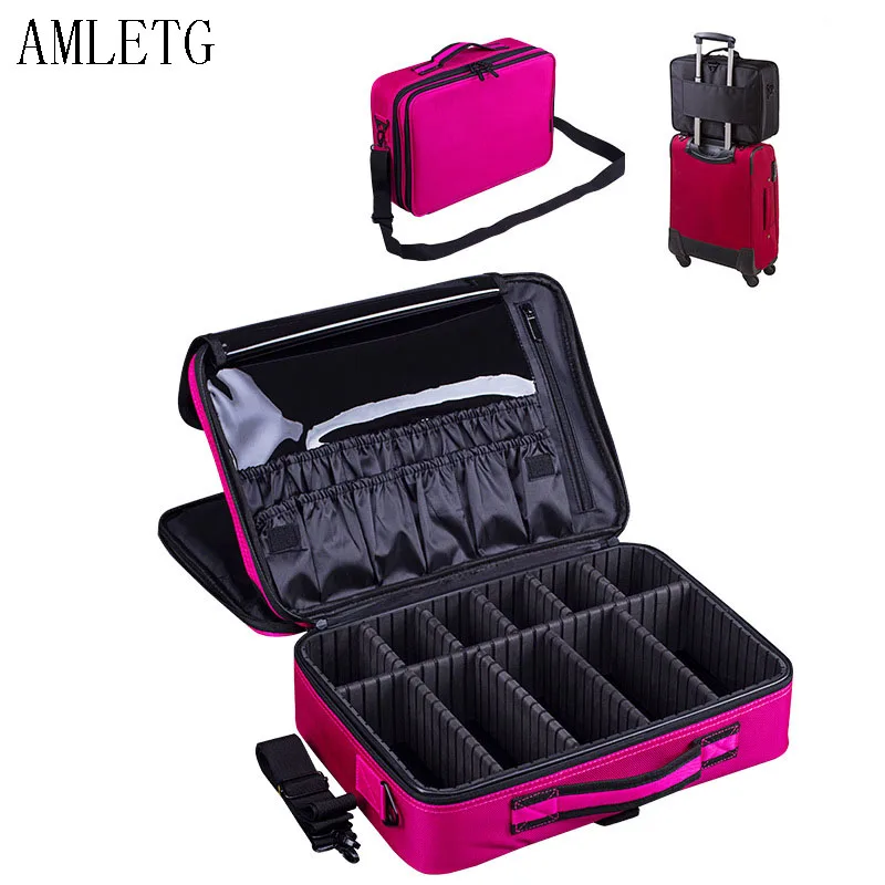 

AMLETG Neceser 2018 Professional Cosmetic Bags Ladies Travel Cosmetic Bag Large Capacity Cosmetics Cosmetic Neceser